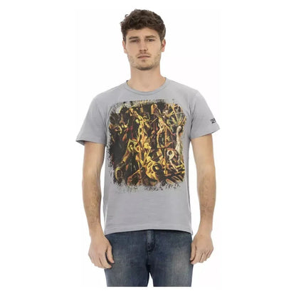 Trussardi Action Gray Cotton Men T-Shirt