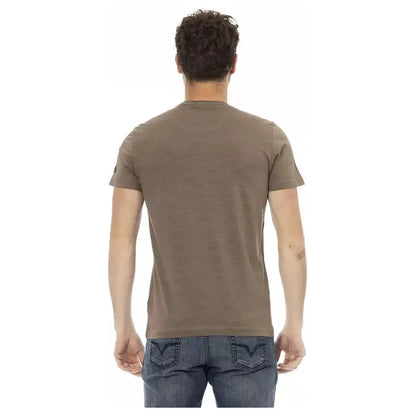 Trussardi Action Brown Cotton Men T-Shirt