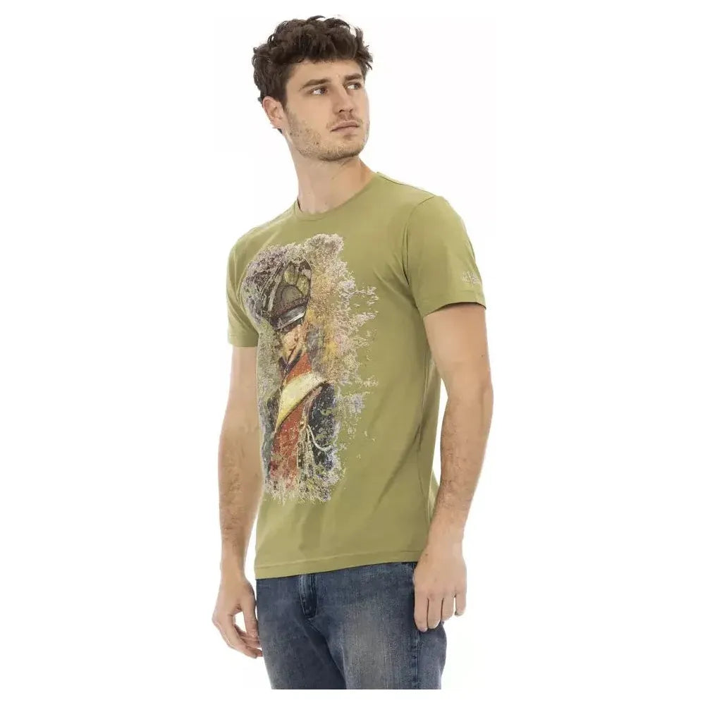 Trussardi Action Green Cotton Men T-Shirt