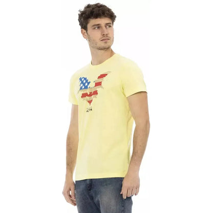 Trussardi Action Yellow Cotton Men T-Shirt