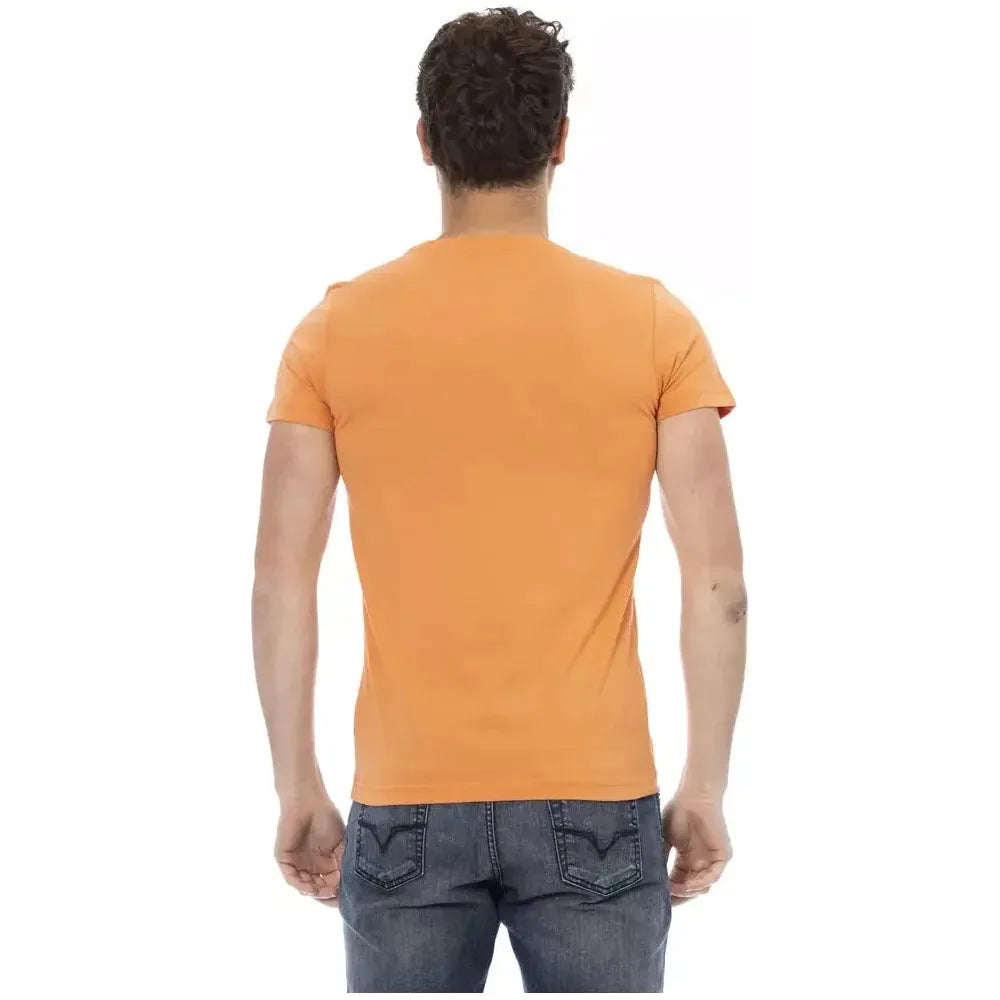 Trussardi Action Orange Cotton Men T-Shirt Trussardi Action