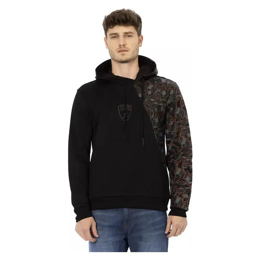 Automobili Lamborghini Black Cotton Men's Sweater Hoodie Automobili Lamborghini