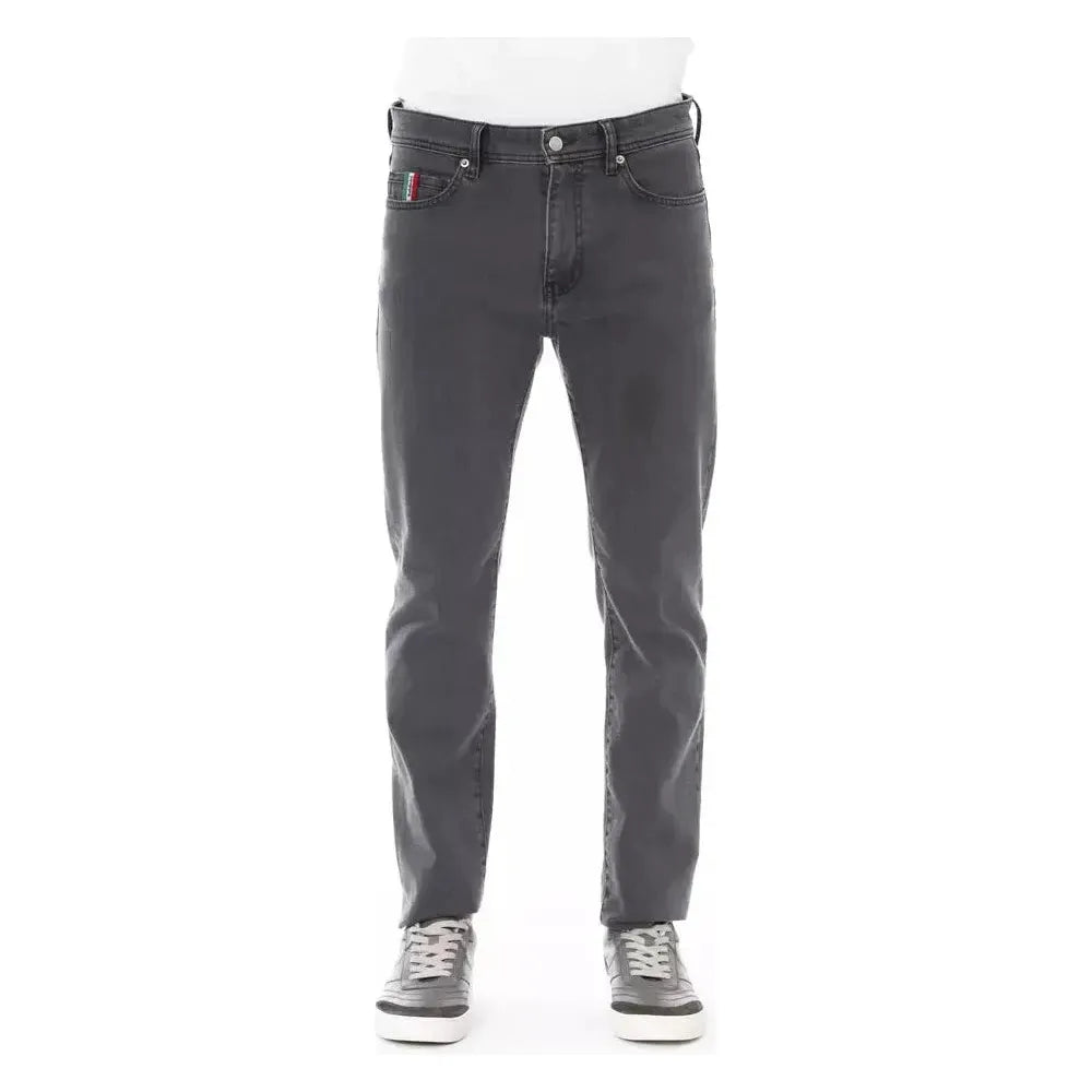 Baldinini Trend Gray Cotton Men Jeans Baldinini Trend