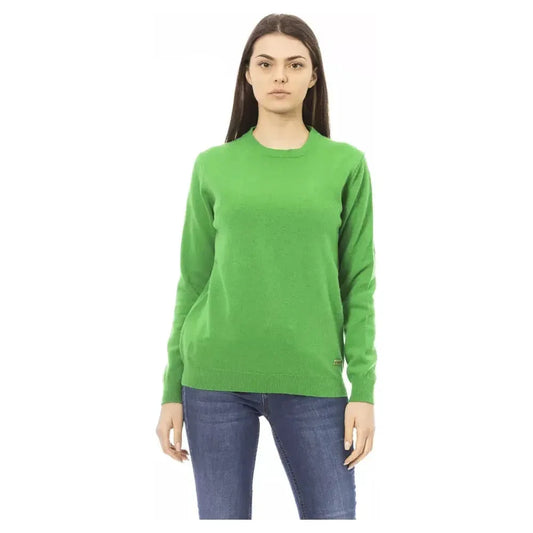 Baldinini Trend Green Wool Women Sweater Baldinini Trend