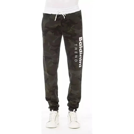 Baldinini Trend Green Cotton Men Pant Baldinini Trend