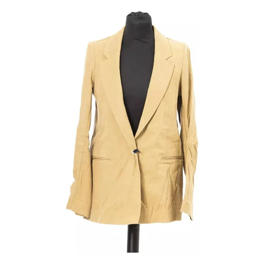 Jacob Cohen Beige Cotton Women Blazer Blazer Jacket Jacob Cohen