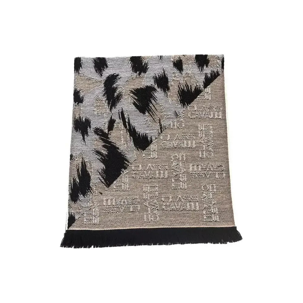 Cavalli Class Beige Wool Men Scarf Scarves Cavalli Class