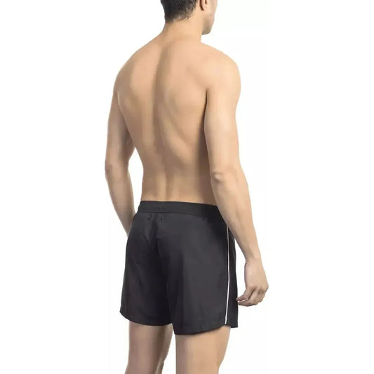 Bikkembergs Black Polyester Men Swim Short Bikkembergs