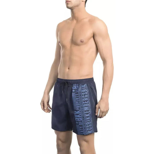 Bikkembergs Blue Polyester Men Swim Short Bikkembergs