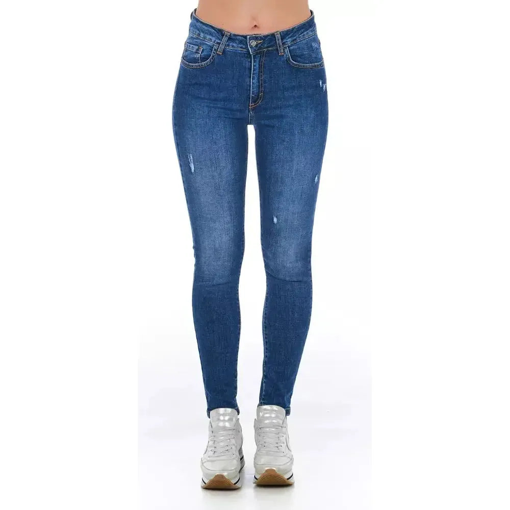 Frankie Morello Blue Denim Women Jeans Frankie Morello