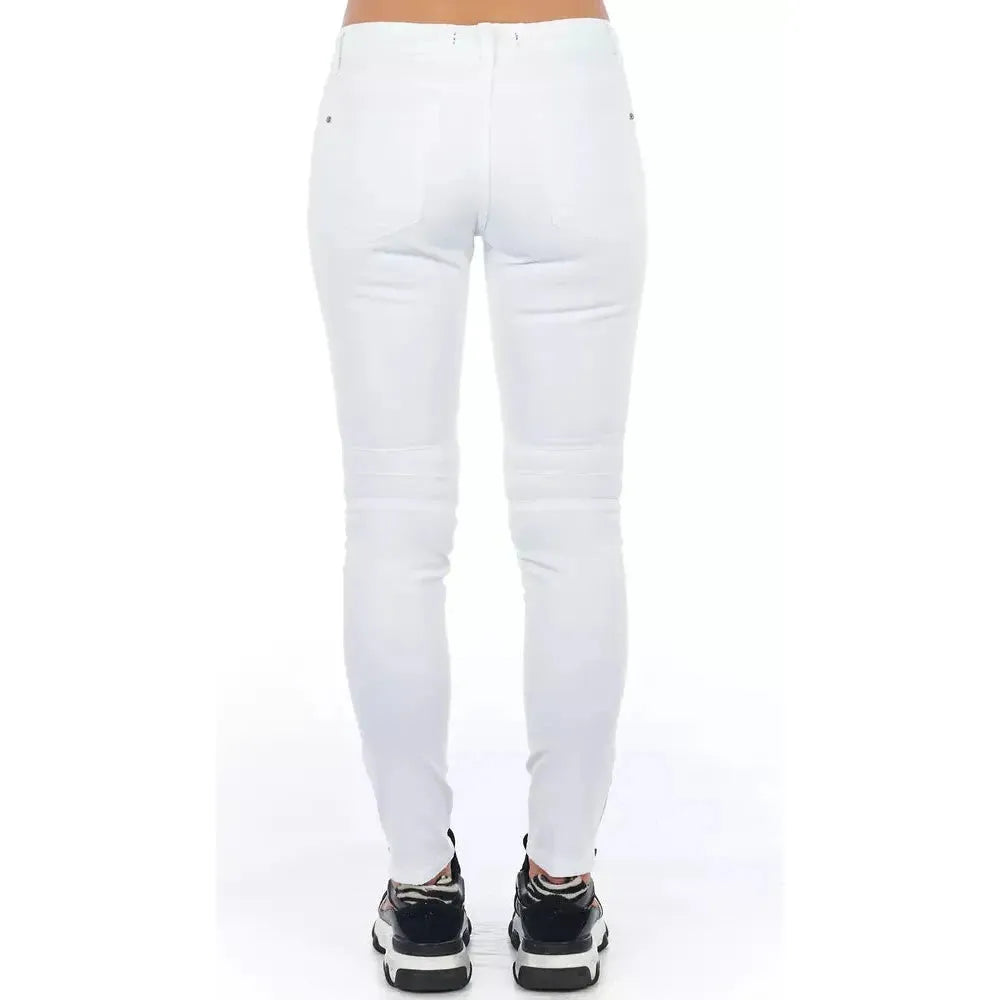 Frankie Morello White Cotton Women Jeans Frankie Morello