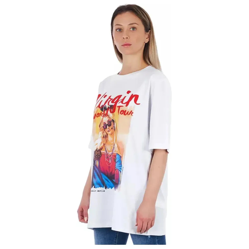 Frankie Morello White Cotton Women T-Shirt Frankie Morello