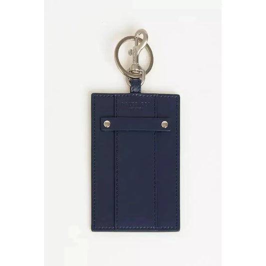 Trussardi Blue Leather Men Keychain Trussardi