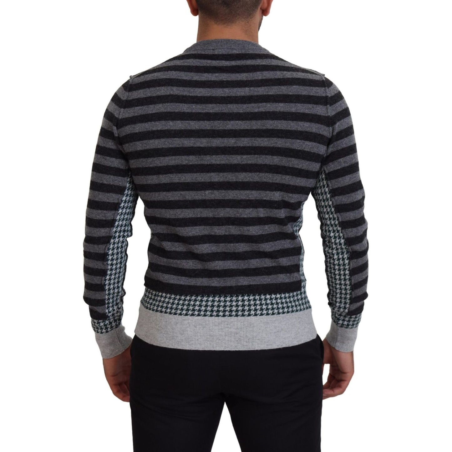 Dolce & Gabbana Elegant Striped Wool Crewneck Sweater Dolce & Gabbana