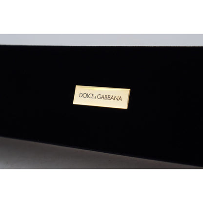 Dolce & Gabbana Black Velvet Logo Plaque Storage Bracelet Jewelry Box