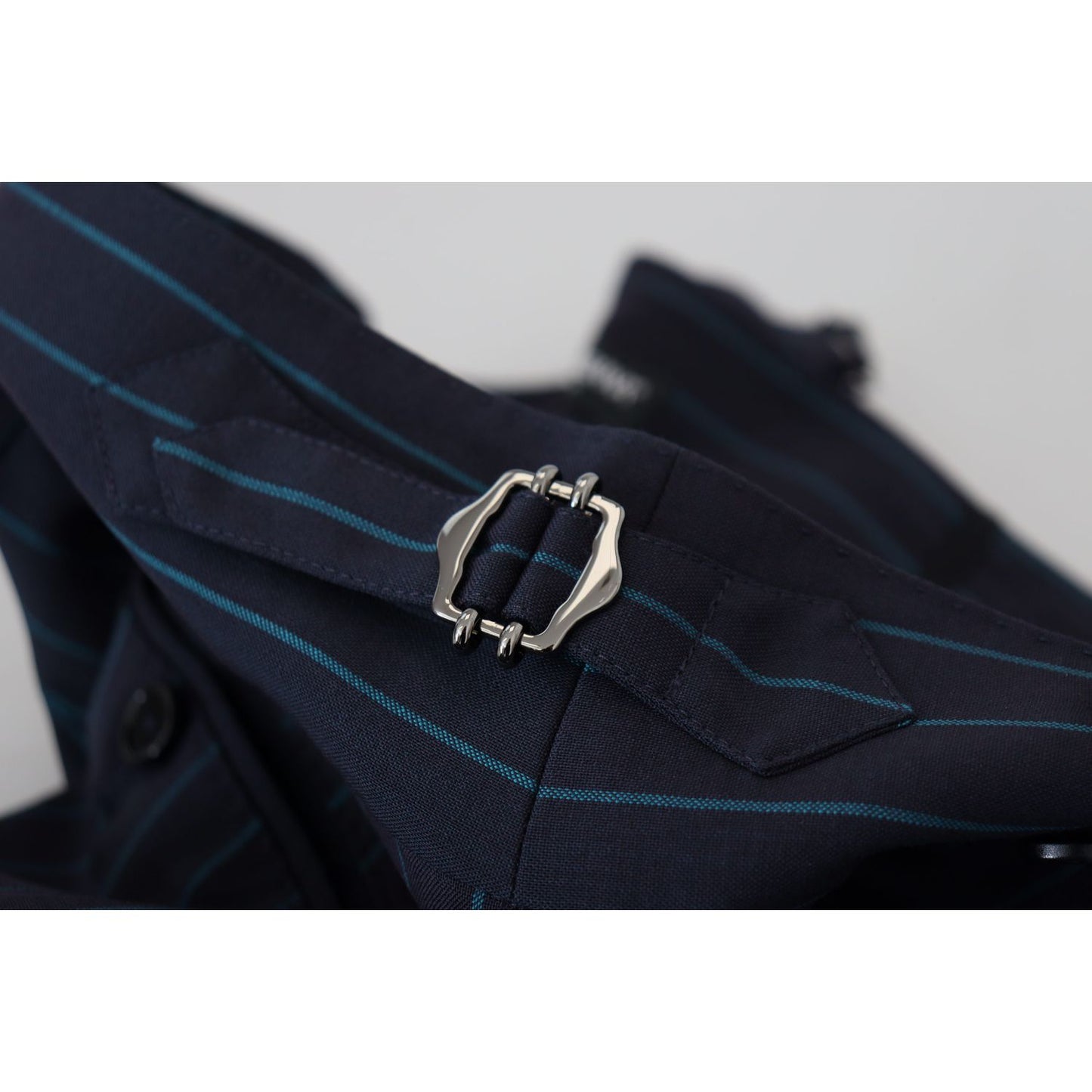 Dolce & Gabbana Blue Striped Men Formal Pants