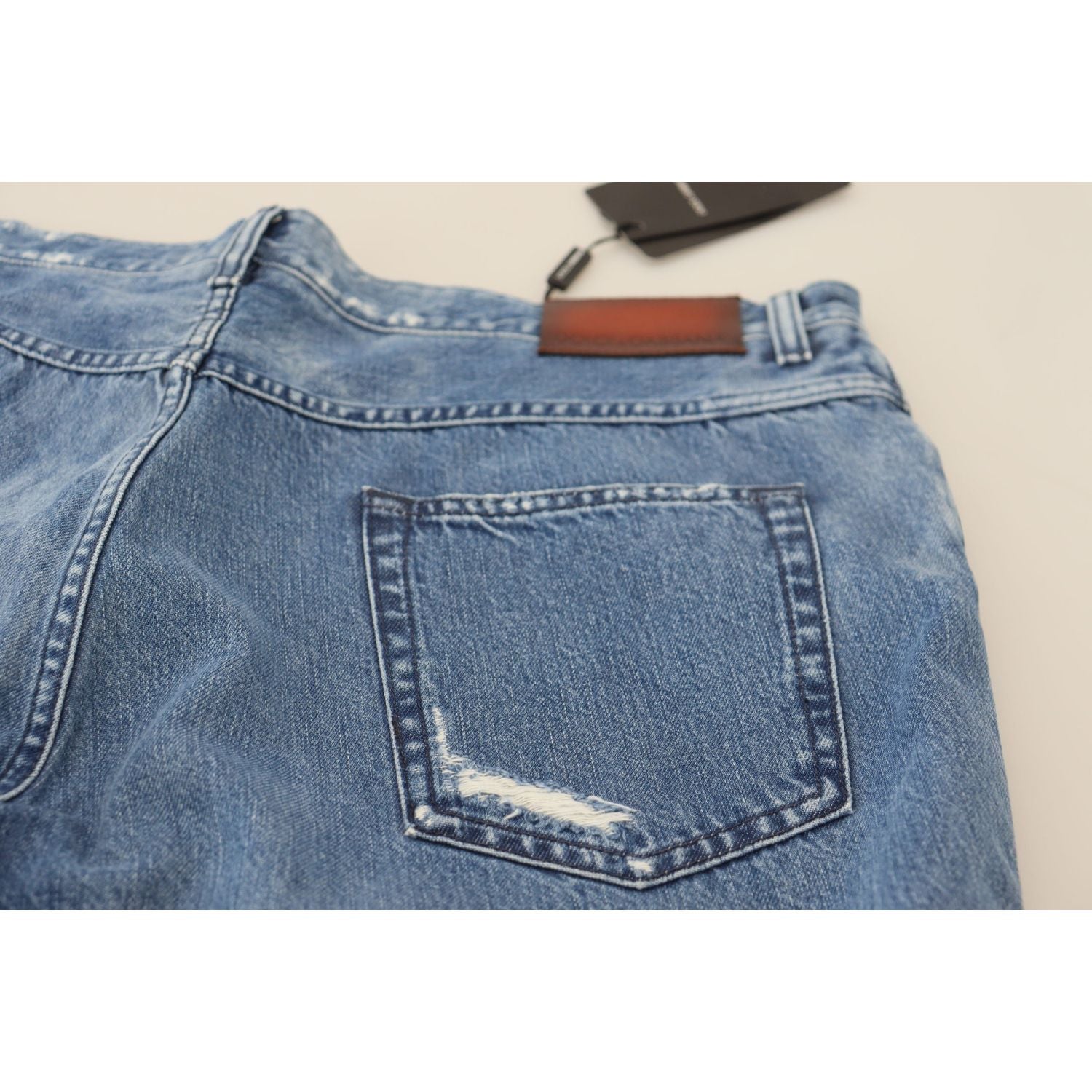 Dolce & Gabbana Blue Washed Cotton Casual Denim Jeans