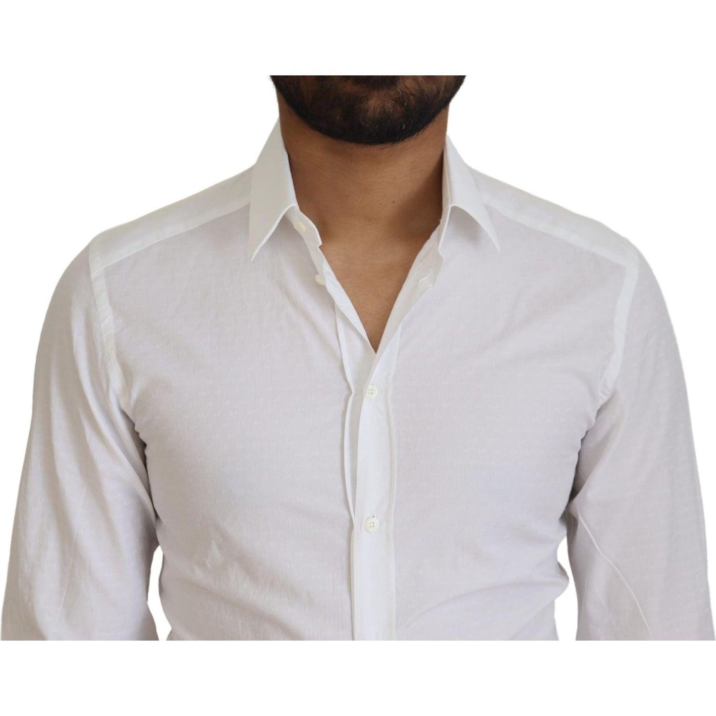 Dolce & Gabbana Elegant White Cotton Dress Shirt Slim Fit Dolce & Gabbana