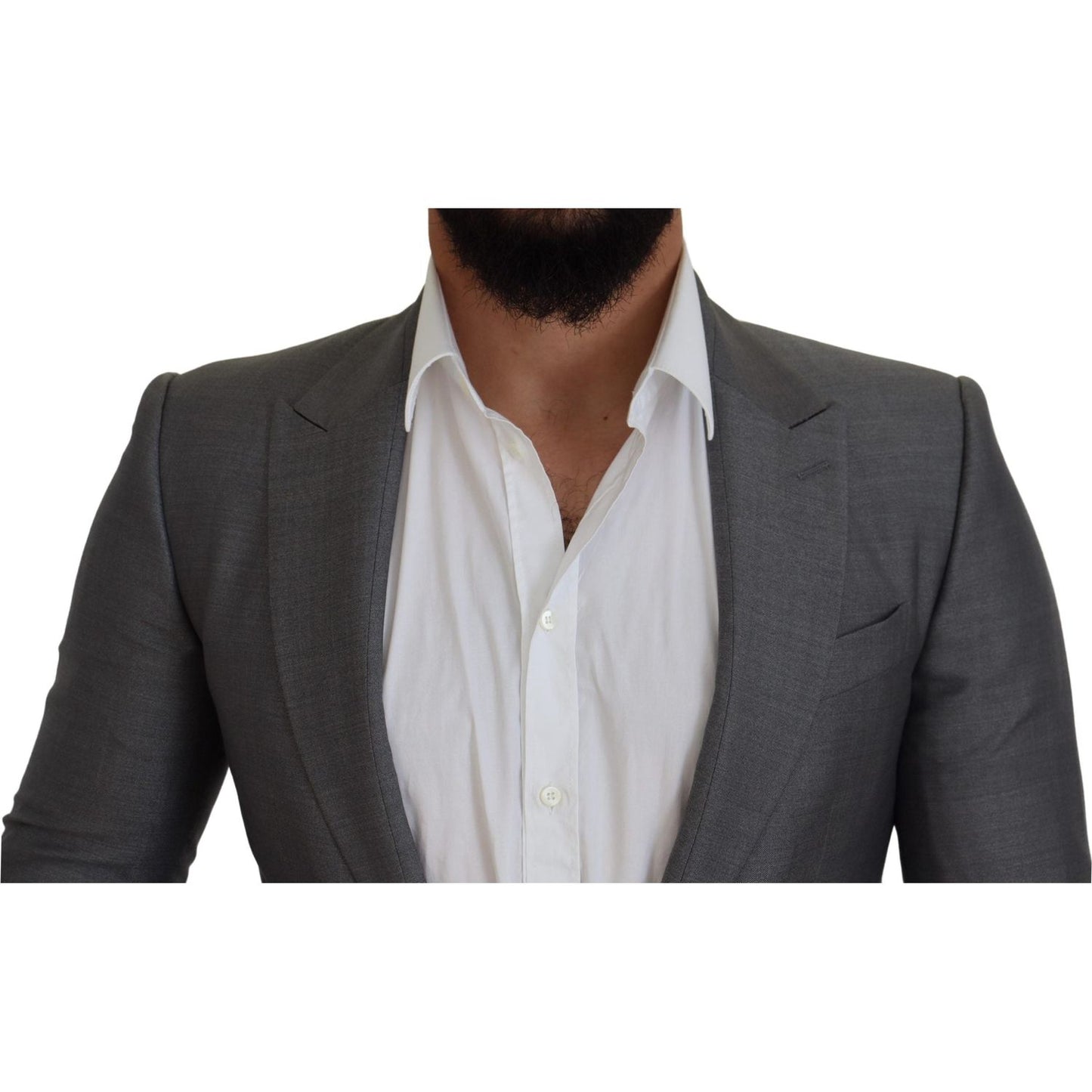 Dolce & Gabbana Elegant Light Gray Sicilia Blazer Jacket Dolce & Gabbana