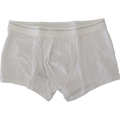 Dolce & Gabbana White Cotton Blend Regular Boxer Underwear