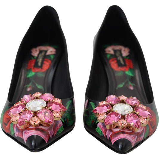 Dolce & Gabbana Elegant Floral Crystal Pumps Dolce & Gabbana