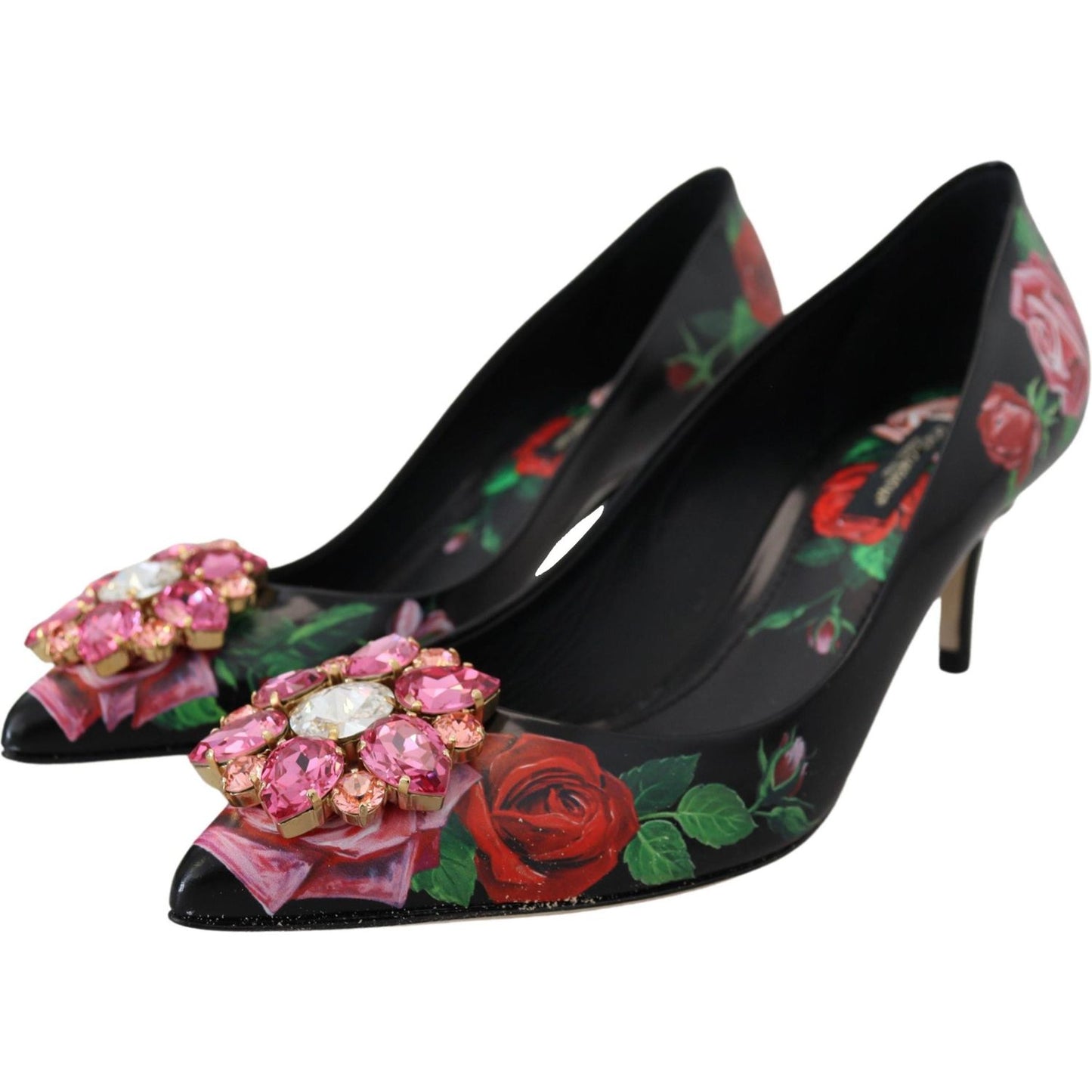 Dolce & Gabbana Elegant Floral Crystal Pumps Dolce & Gabbana