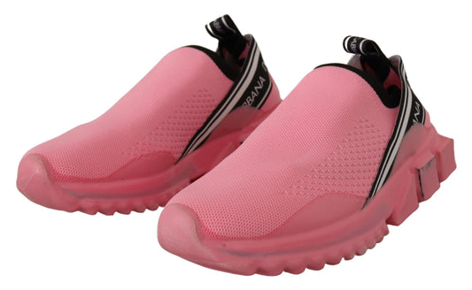 Dolce & Gabbana Chic Pink Sorrento Slip-On Sneakers Dolce & Gabbana