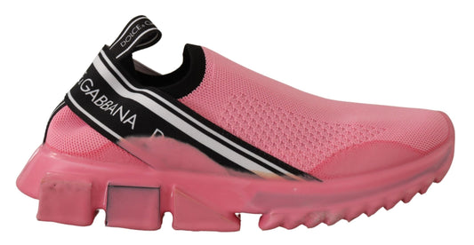 Dolce & Gabbana Chic Pink Sorrento Slip-On Sneakers Dolce & Gabbana