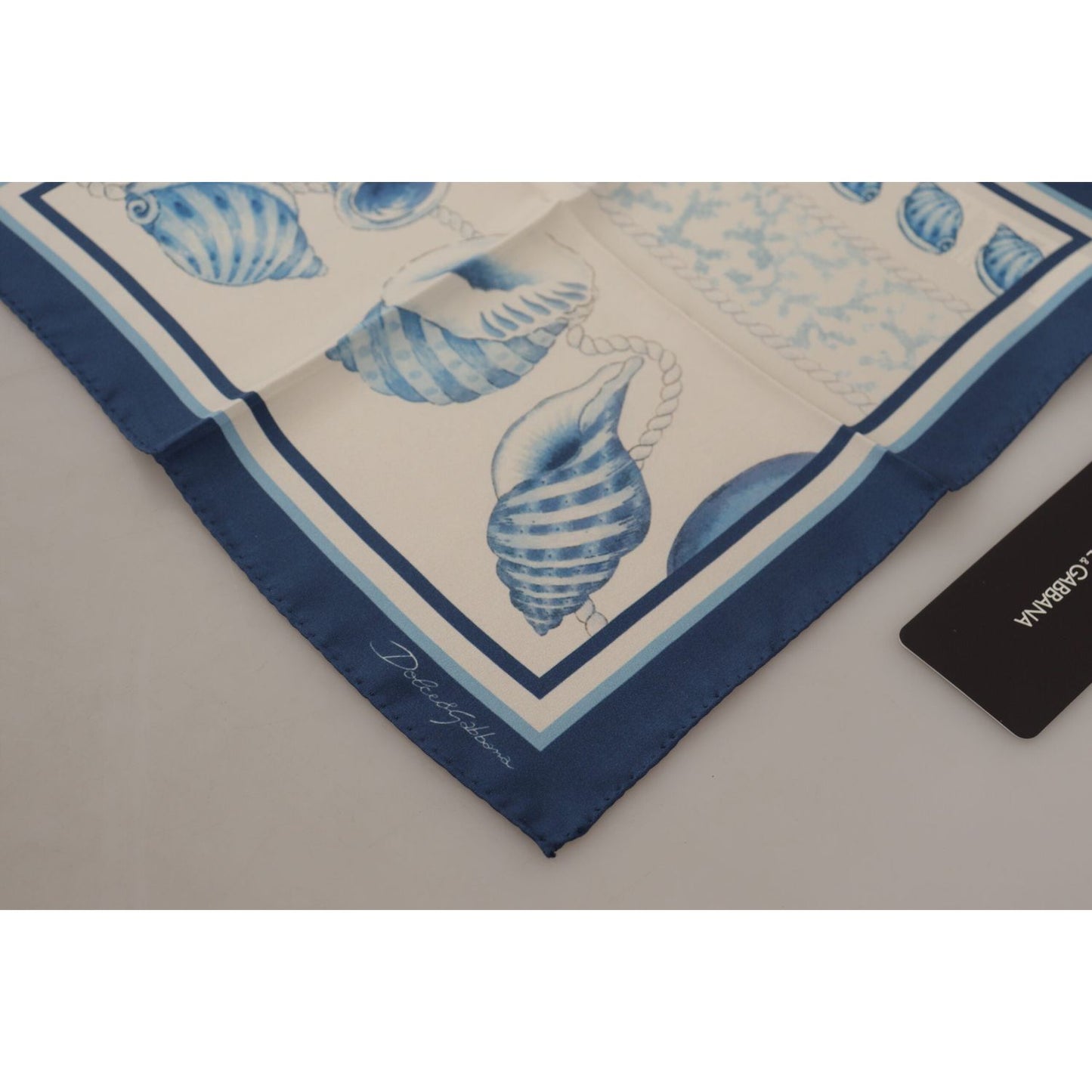 Dolce & Gabbana Elegant Blue Silk Men's Square Scarf Dolce & Gabbana