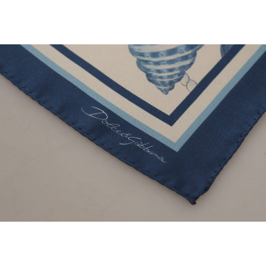 Dolce & Gabbana Elegant Blue Silk Men's Square Scarf Dolce & Gabbana