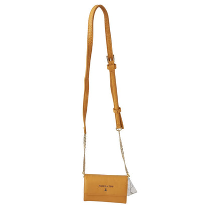 Patrizia Pepe Yellow Logo Leather Shoulder Strap Sling Bag