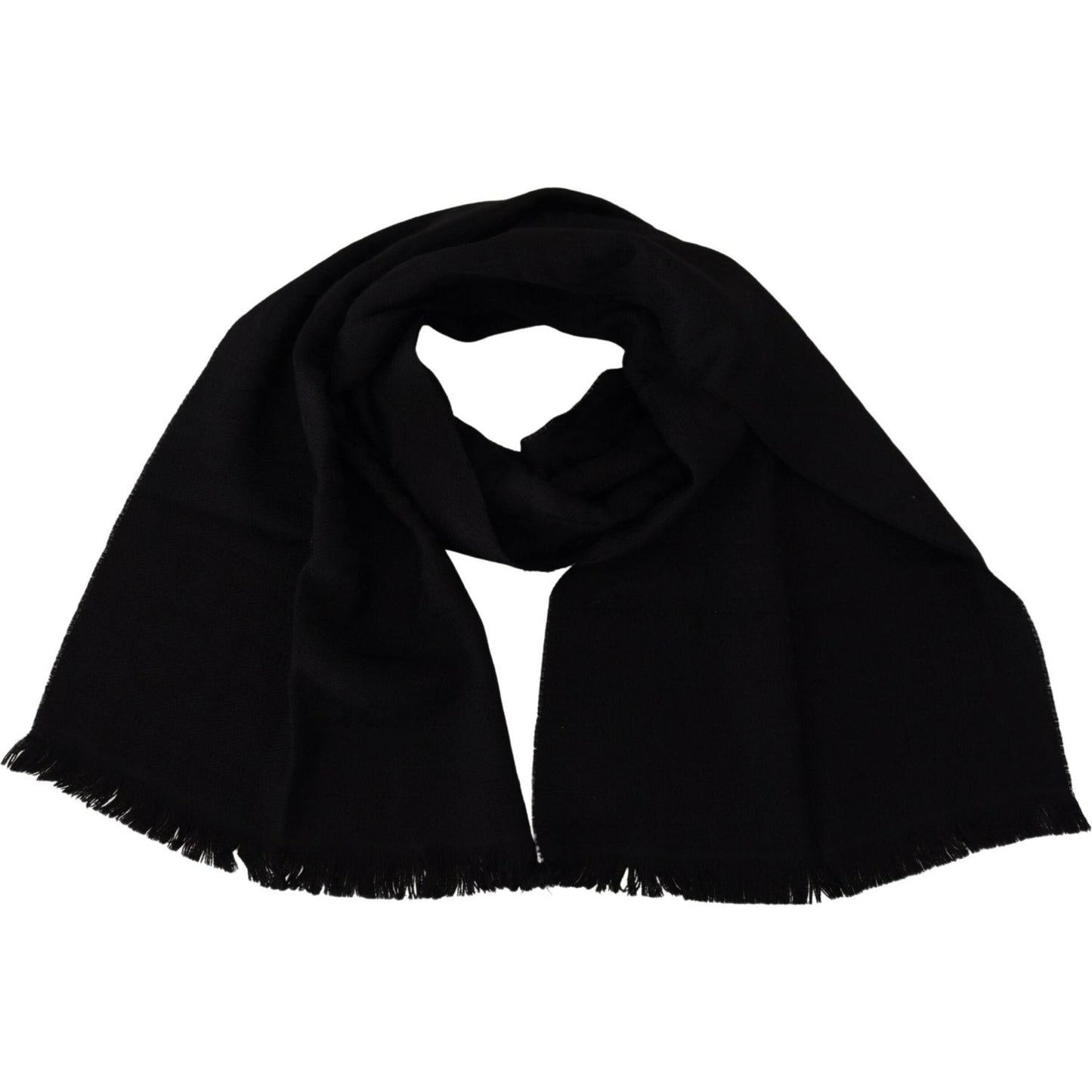 GF Ferre Elegant Wool Scarf with Fringes GF Ferre