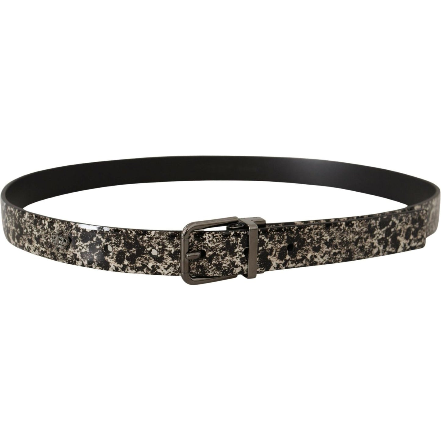 Dolce & Gabbana Elegant Marble Print Leather Belt Dolce & Gabbana