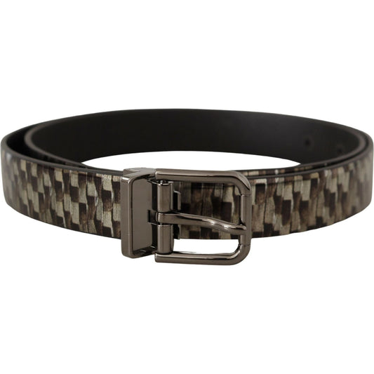 Dolce & Gabbana Elegant Leather Silver Buckle Belt Dolce & Gabbana