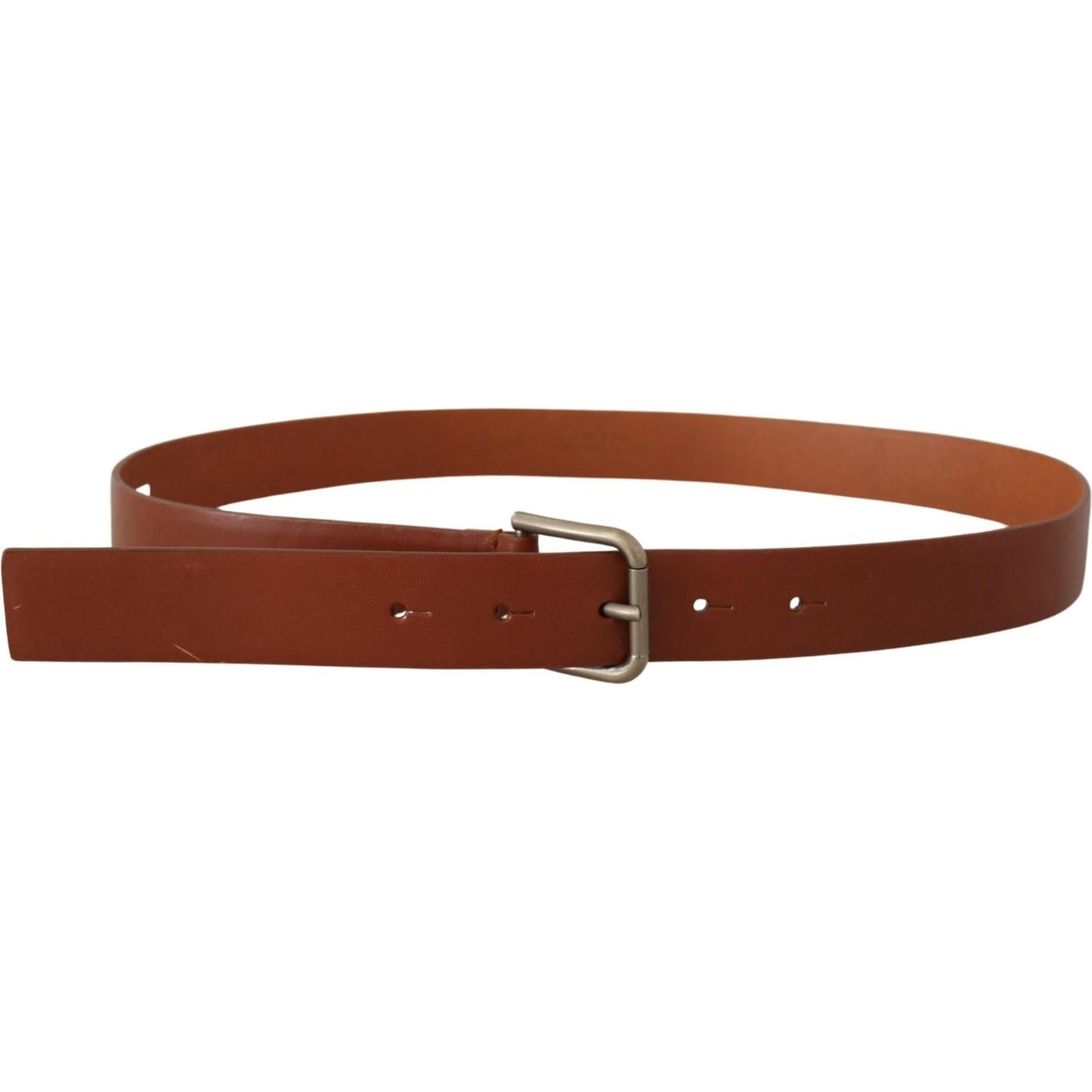 Dolce & Gabbana Elegant Leather Belt with Metal Buckle Dolce & Gabbana