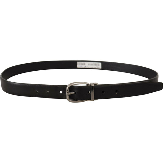 Dolce & Gabbana Elegant Black Leather Designer Belt Dolce & Gabbana