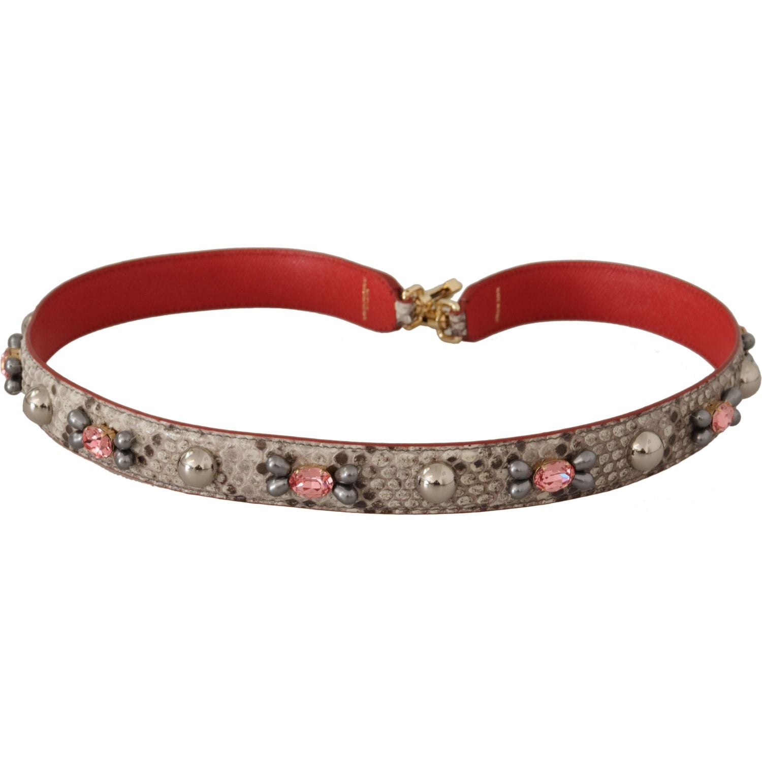 奢华米色蟒蛇皮包带