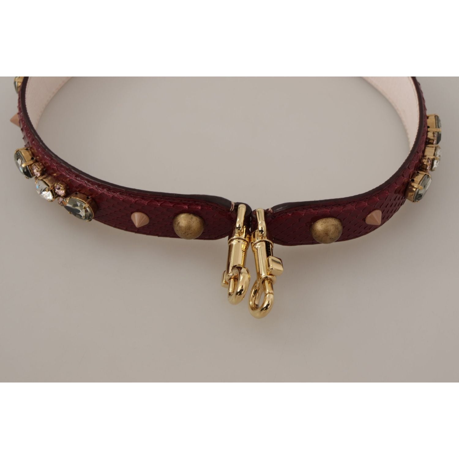 优雅的波尔多蟒蛇皮包带