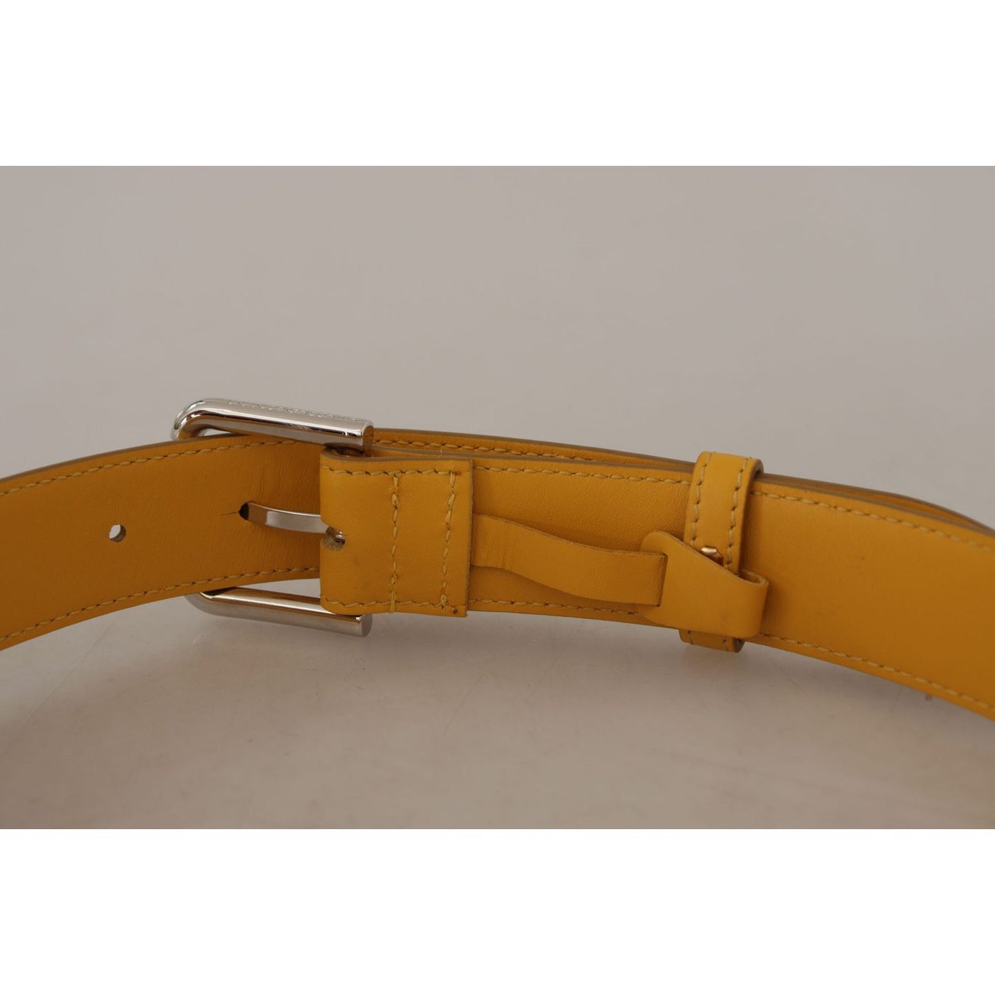 Dolce & Gabbana Elegant Leather Belt in Sunshine Yellow Dolce & Gabbana