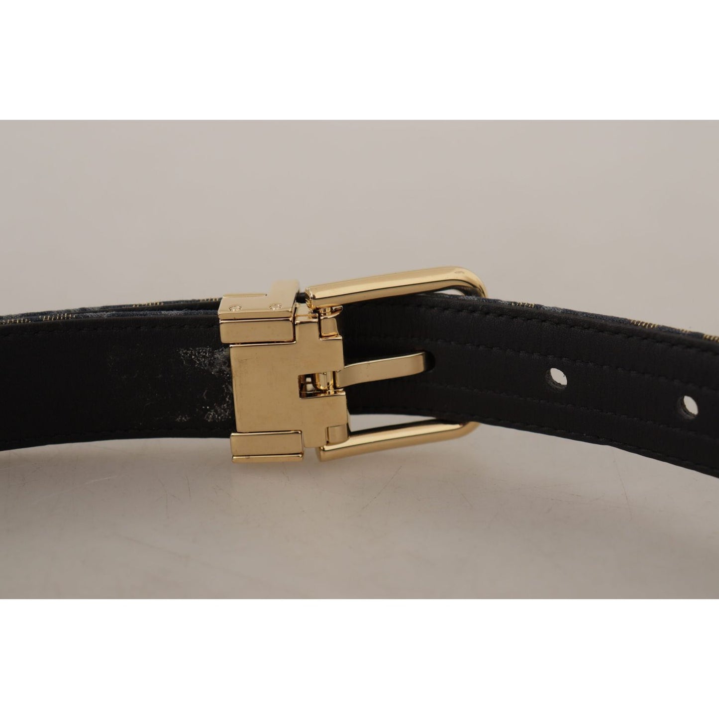 Dolce & Gabbana Elegant Navy Blue Leather Belt Dolce & Gabbana