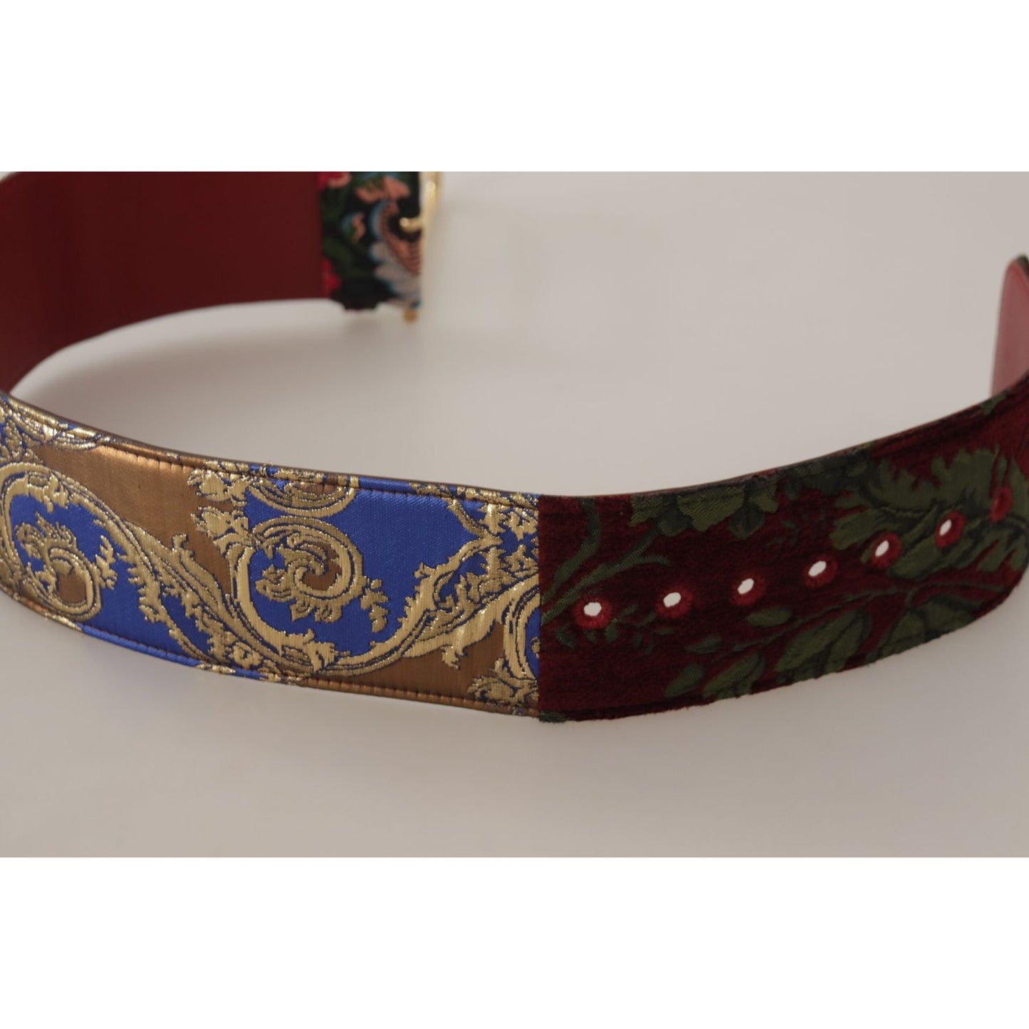 Dolce & Gabbana Engraved Logo Multicolor Leather Belt Dolce & Gabbana