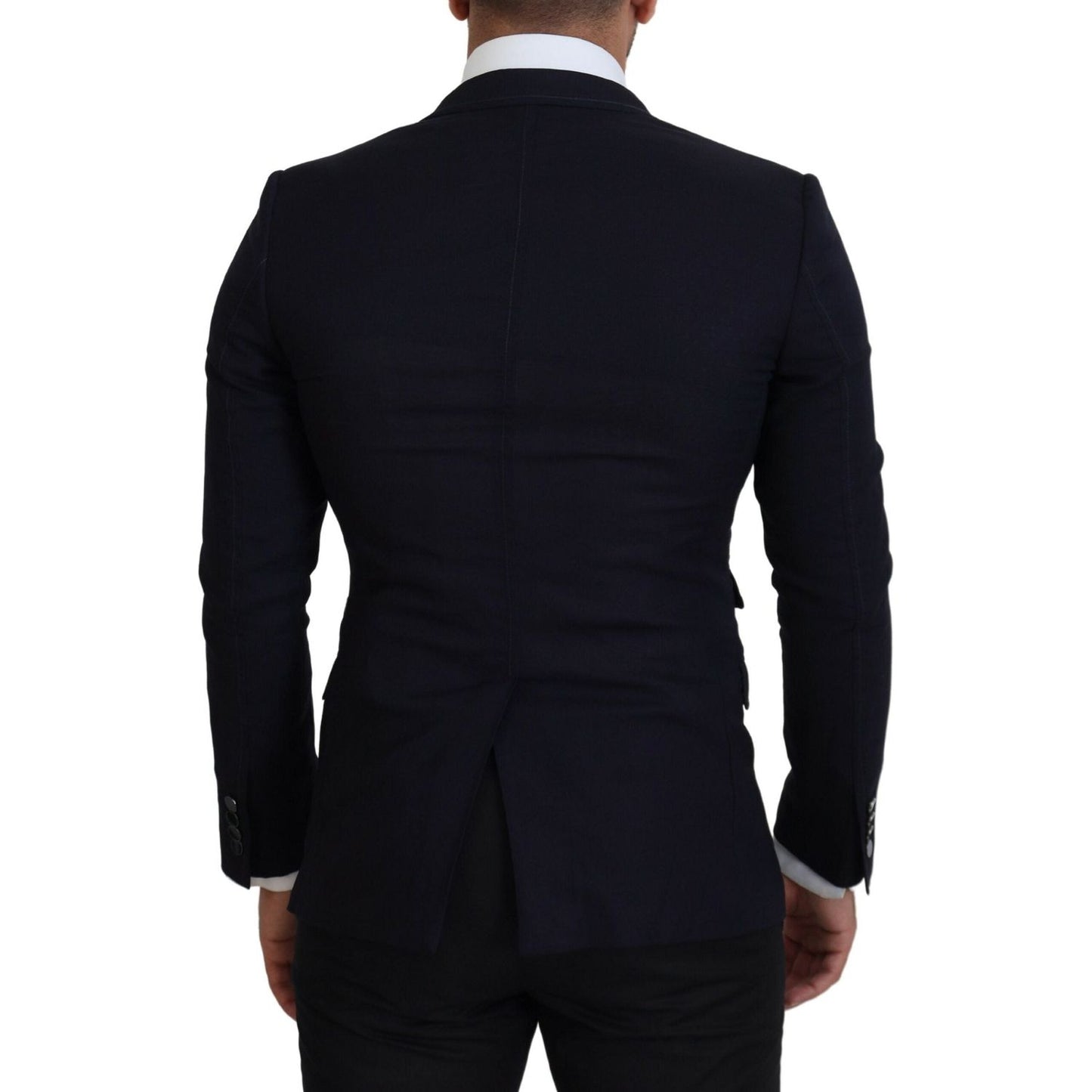Dolce & Gabbana Blue Wool Formal Taormina Blazer