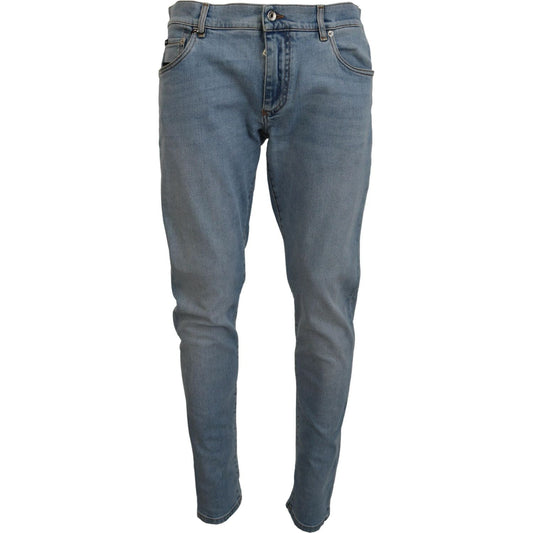 Dolce & Gabbana Elegant Slim Fit Light Blue Denim Pants Dolce & Gabbana