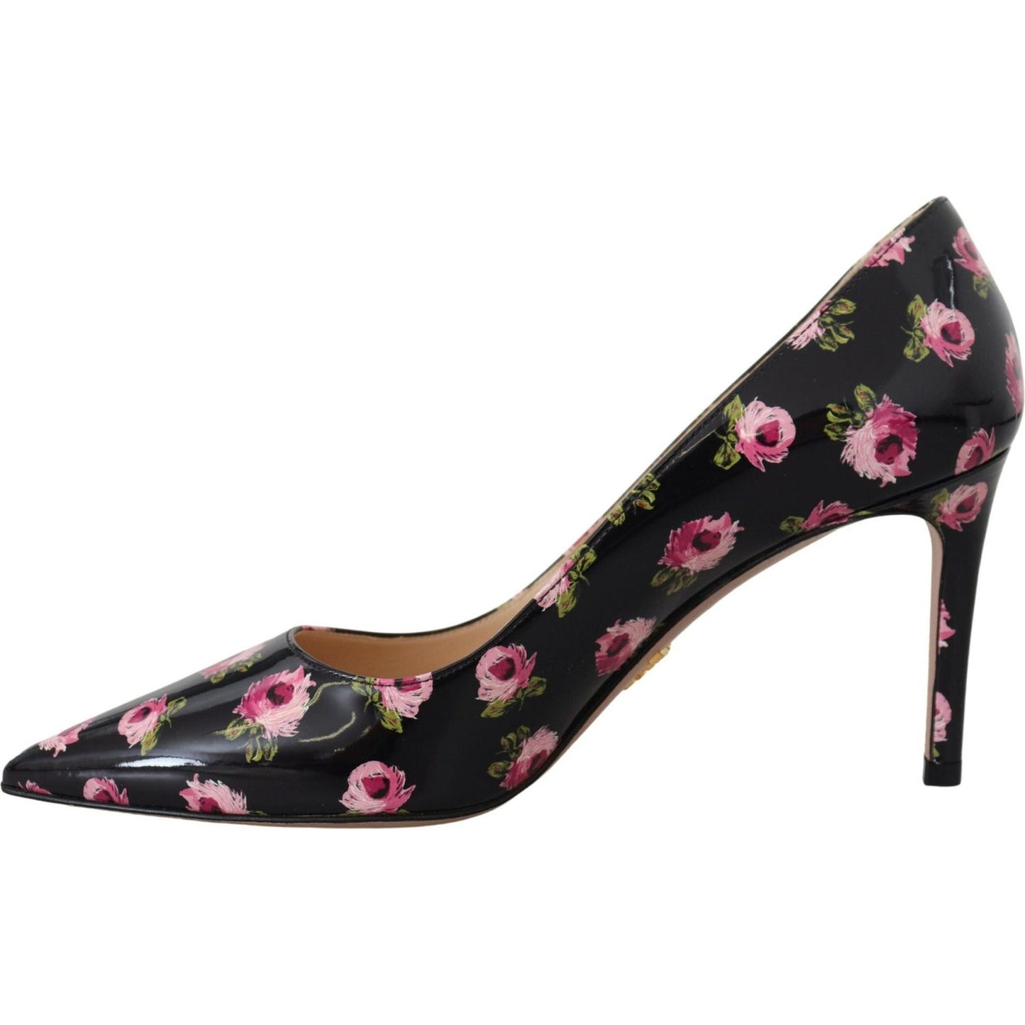 Prada Elegant Floral Print Leather Pumps Prada