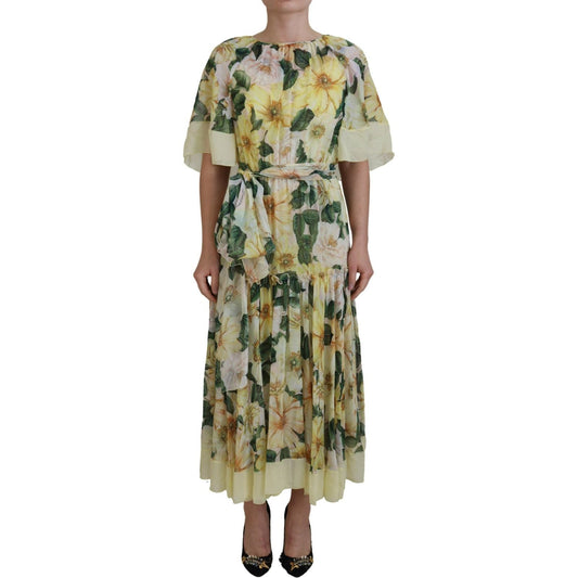 Dolce & Gabbana Elegant Silk Floral Maxi Dress Dolce & Gabbana