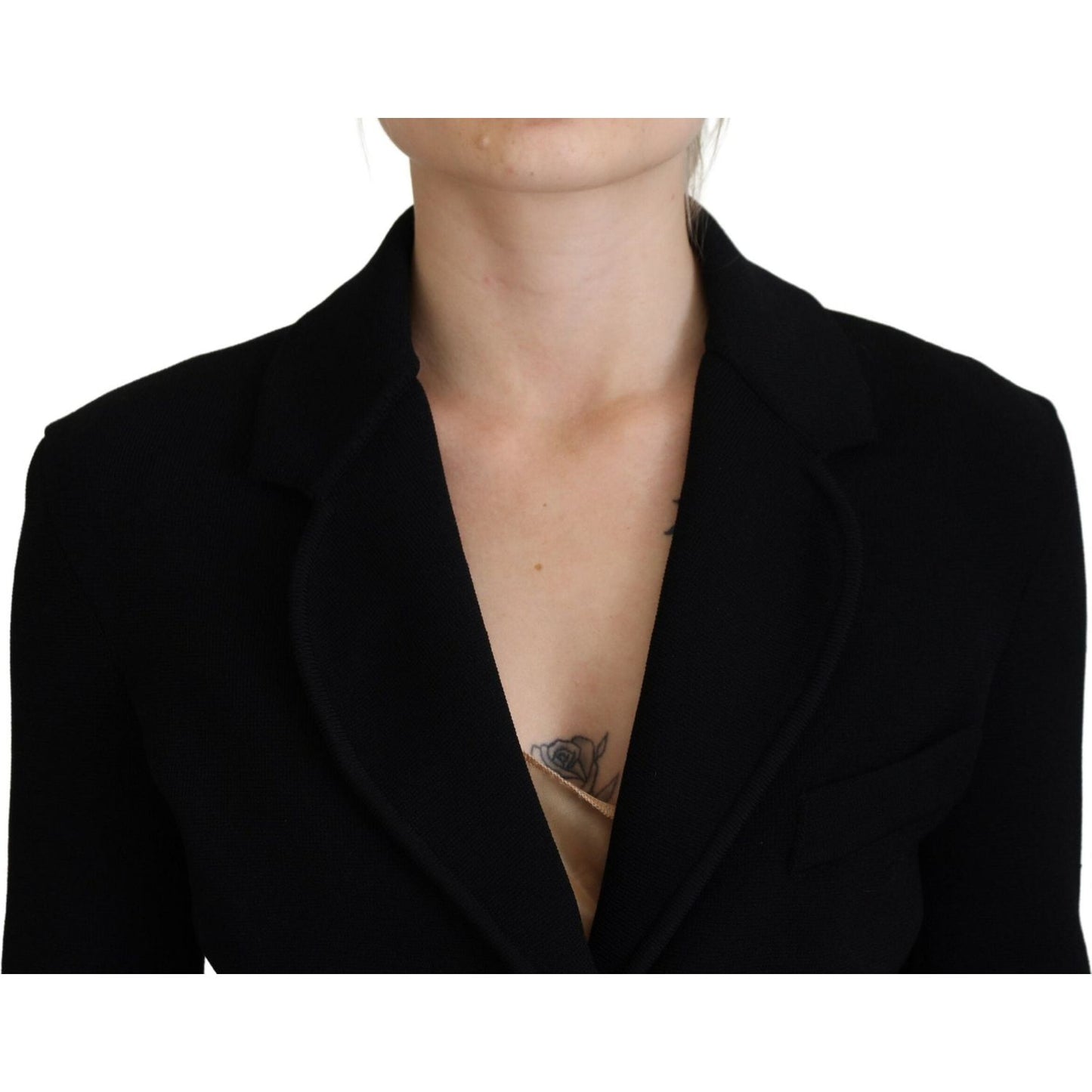 Dolce & Gabbana Black Button Cardigan Blazer Viscose Jacket