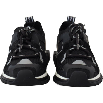 Dolce & Gabbana Black Mesh Sorrento Trekking Sneakers Shoes