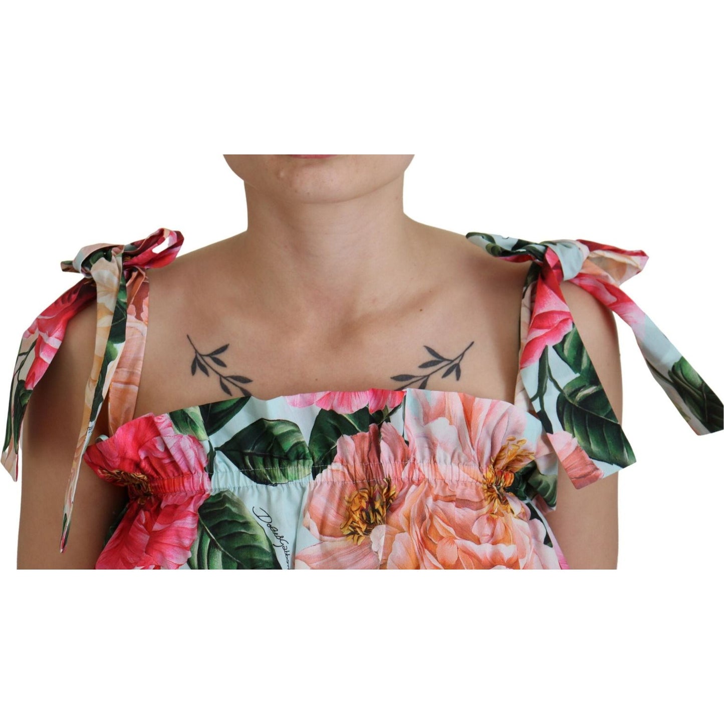 Dolce & Gabbana Elegant Floral Print Sleeveless Tank Top Dolce & Gabbana