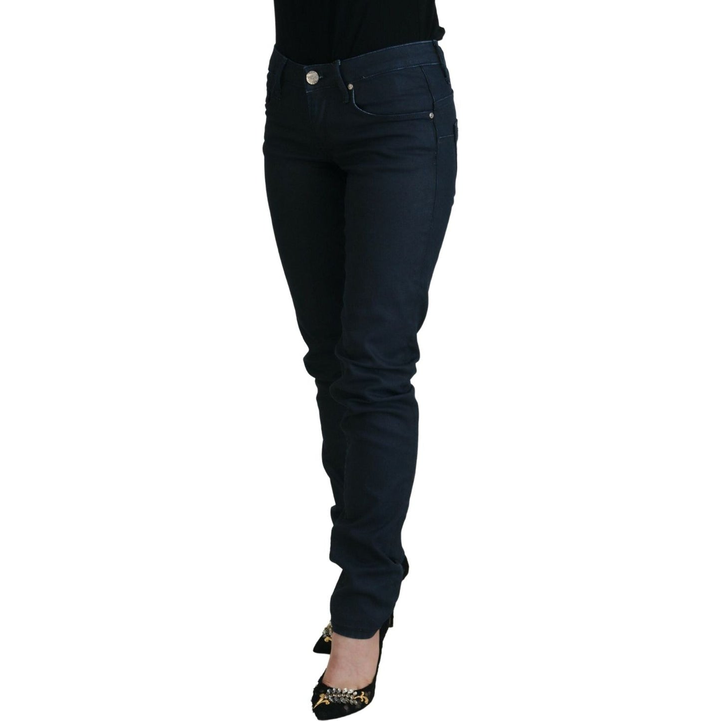 Acht Chic Low Waist Skinny Jeans in Blue Acht