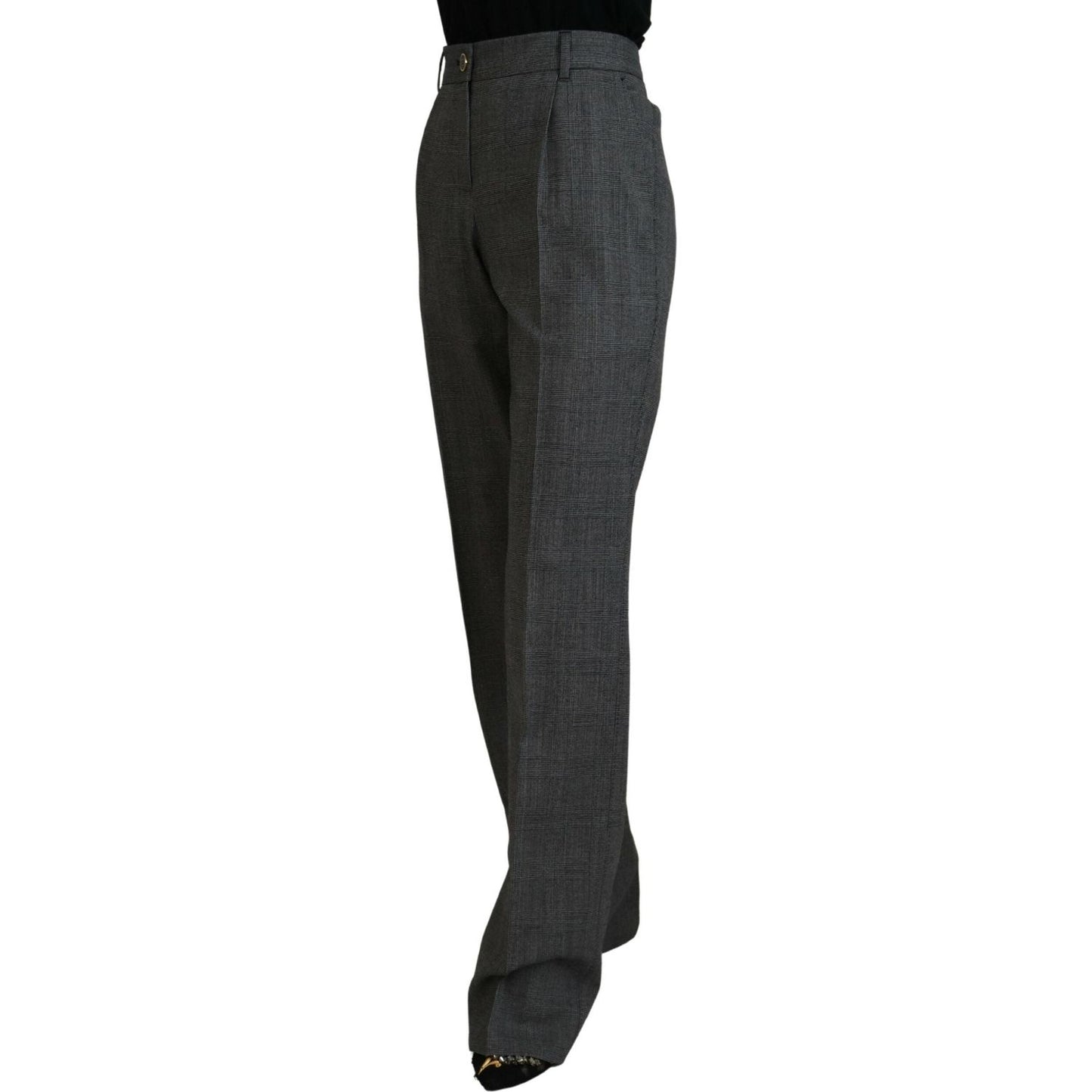 Dolce & Gabbana High-Waist Plaid Virgin Wool Pants Dolce & Gabbana